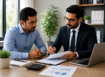 Business consultation about unpaid debt recovery and payment resolution.