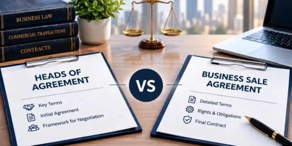 Heads of Agreement vs Business Sale Agreement comparison for business transactions.
