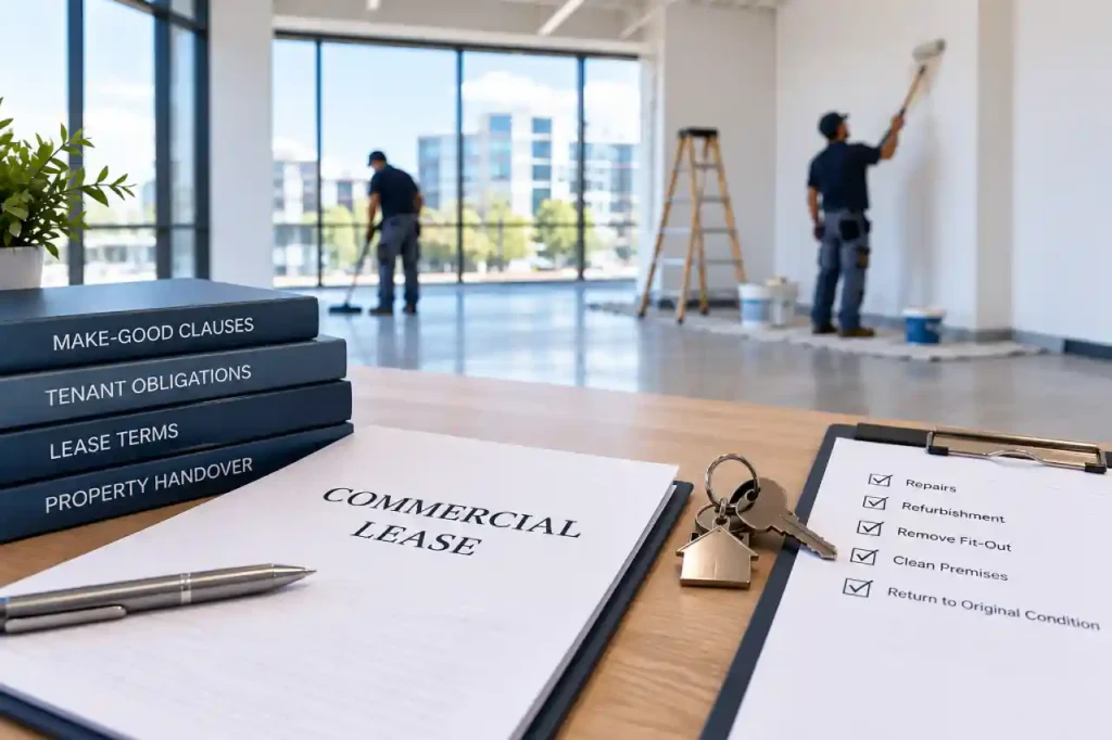 Commercial lease make-good obligations and property handover